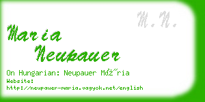 maria neupauer business card